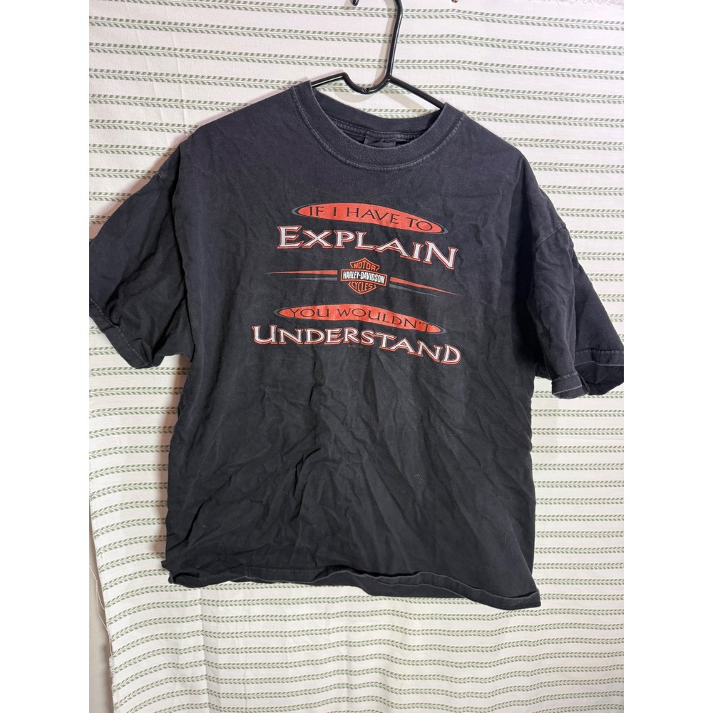 Harley-Davidson 2000s Mens T-Shirt Black West Virginia Hog Graphic XL 2001 RARE
